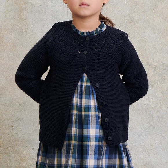 Classic Navy Kids Cardigan - Picture 1 of 5